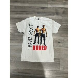 Travis Scott Rodeo Album Graphic T-Shirt White Gildan Mens Medium